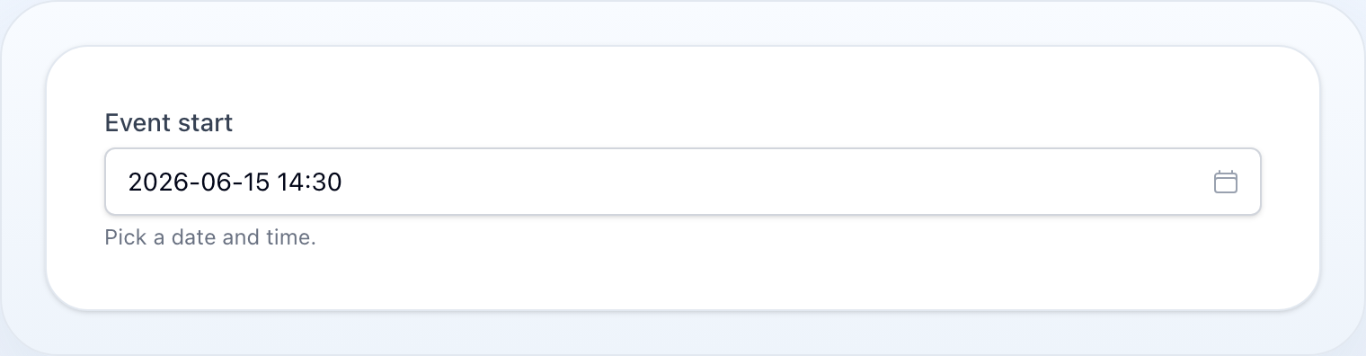 DateTimePicker preview