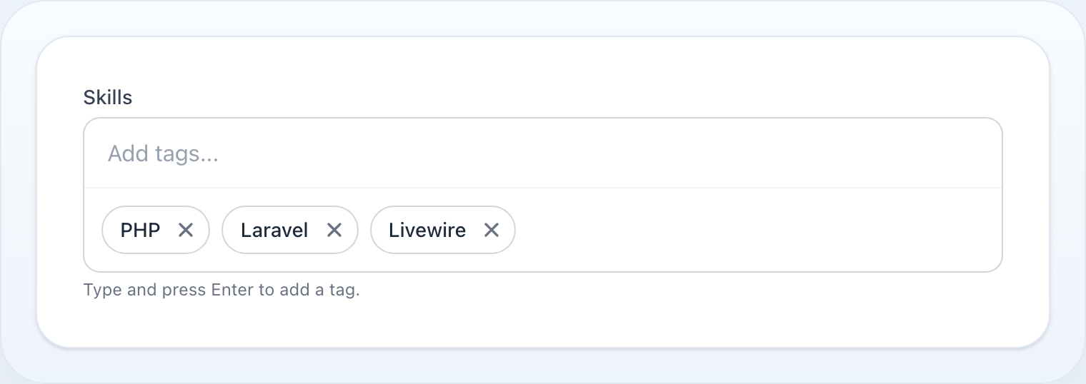 Tags preview